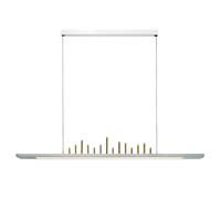 Oligo Paläo Suspension Pendelleuchte, alu brossé, rosette blanche mat