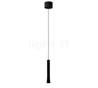 Oligo Rio Suspension 1 foyer LED - réglage en hauteur invisible cache-piton noir mat/tête noire mate Ce luminaire comporte des modules à LED prémontés de classes énergétiques A A