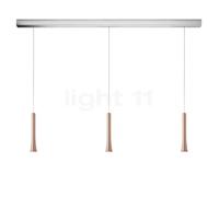 Oligo Rio Suspension 3 foyers LED cuivre Ce luminaire comporte des modules à LED prémontés de classes énergétiques A A++, A+, A