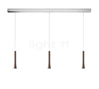 Oligo Rio Suspension 3 foyers LED marron Ce luminaire comporte des modules à LED prémontés de classes énergétiques A A++, A+, A