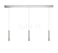 Oligo Rio Suspension 3 foyers LED perle argent Ce luminaire comporte des modules à LED prémontés de classes énergétiques A A++, A+, A