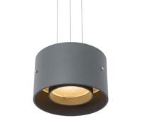 Oligo Trofeo Suspension LED avec contrôle gestuel cache-piton chrome/tête gris mat Ce luminaire comporte des modules à LED prémontés de classes énergétiques A A++, A+, A