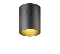 Oligo Tudor Plafonnier LED noir mat/feuille d'or - 14 cm Ce luminaire comporte des modules à LED prémontés de classes énergétiques A A++, A+, A