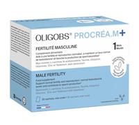 Oligobs Procréa.M+ fertilité homme | Reproduction, Testostérone, Antioxydants | Myo-Inositol, L-Carnitine, NAC, Ubiquinol, Zinc, Sélénium, Vitamines | 30 sachets fruits rouges | Fabriqué en France