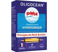 OLIGOCÉAN - PMH Plasma Marin Hypertonique - Principes de Quinton - Fabrication française - 20 ampoules de 10 ml