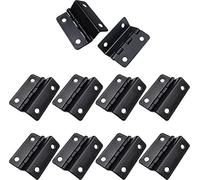 Oliked Lot de 10 charnières de porte à trois volets en acier inoxydable à fermeture douce pour portes d'armoires de cuisine - Noir