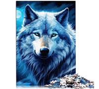 OLIKED Puzzle 1000 pièces Loup Puzzle en Bois pour Adultes et Enfants à partir de 14 Ans Jouets Anti Stress 75 x 50 cm