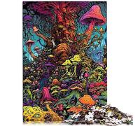 Oliked Puzzle 1000 Pièces Magique Champignons Carton 26x38 cm Style Fantastique Puzzle pour Adultes et Enfants à partir de 14 Ans