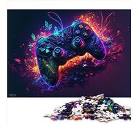 OLIKED Puzzle pour Adultes Gaming Art néon 1000 Pièces en Carton pour Adultes Cadeaux d'Anniversaire de Noël en Famille 26 x 38 cm
