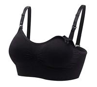 Oliked Soutien-Gorge de maternité sans Couture Femmes allaitant (Lot de 3 / Lot de 4) (L, Black)