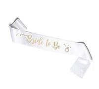 OLILLY - Echarpe Bride to Be pour la Future Mariée (Blanche et Or)