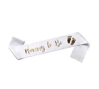 OLILLY Echarpe Mummy to Be pour Babyshower (Blanc Mummy)