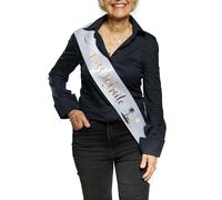 OLILLY Echarpe pour Fêter pour Fêter Le Départ en Retraite - Echarpe Blanche et Or - Vive la Retraite ou Miss Retraite (Miss Retraite)