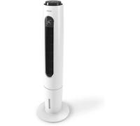 Olimpia Splendid 99312 Peler Tower Rafraîchisseur ioniseur à tour avec base oscillante, minuteur et bidon 3,5 litres, 300 m3/h, 65 W
