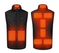 OLIns Homme Veste Chauffage USB avec 9 Zones de Chaleur S-8XL(Color:Black,Size:5XL)