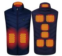 OLIns Homme Veste Chauffage USB avec 9 Zones de Chaleur S-8XL(Color:Blue,Size:8XL)