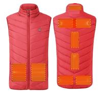 OLIns Homme Veste Chauffage USB avec 9 Zones de Chaleur S-8XL(Color:Red,Size:8XL)