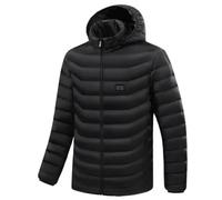 OLIns Veste Chauffant Homme 3 Températures Réglables Gilet Chaud Lavable Hiver Chasse Doudoune S-6XL(Color:Black,Size:6XL)
