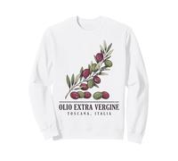 Olio Extra Vergine Toscana, Italie Impression de Branches d'olivier Sweatshirt