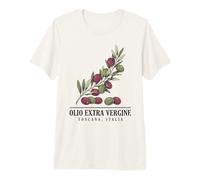 Olio Extra Vergine Toscana, Italie Impression de Branches d'olivier T-Shirt Haut de Gamme