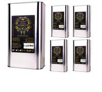 Olio Extravergine Di oliva Federico II Monovarietale Peranzana Da Olive Italiane 5 Latte Da 1 Litro