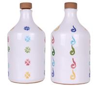 Olio Extravergine Di oliva Italiano 2 Orci In Ceramica Idea Regalo Selezione Profumo Intenso Monovarietale Peranzana 500 ml