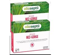 Olioseptil - Nez-gorge - Lot de 2 x 15 gélules - Libère les voies aériennes supérieures