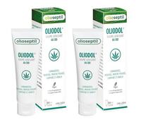 OLIOSEPTIL - Oliodol® - Baume Apaisant - Enrichi en Cannabidiol (CBD), Menthol & Huiles Essentielles - Soulage les gênes musculaires - 100% vegan - 2 tubes de 50 ml