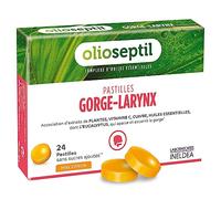 Olioseptil Pastilles Gorge-Larynx Miel-Citron Sans sucres ajoutés 24 pastilles