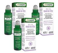 OLIOSEPTIL - Roll'On Maux de Tête - Apaise les tensions - Fraîcheur immédiate - Diminue le stress - Eucalyptus, Menthe Poivrée, Lavande, Rose de Damas - Marque Française - Lot de 3