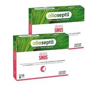 OLIOSEPTIL - Gélules Sinus - Complexe de 7 Huiles Essentielles Pures et Chémotypées en Gélules Végétales L-Vcaps - Dès 15 Ans - Participe au Fonctionnement Optimal du Système Respiratoire - Lot de 2