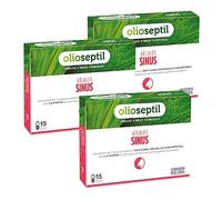 OLIOSEPTIL - Gélules Sinus - Complexe de 7 Huiles Essentielles Pures et Chémotypées en Gélules Végétales L-Vcaps - Dès 15 Ans - Participe au Fonctionnement Optimal du Système Respiratoire - Lot de 3