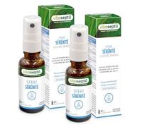 OLIOSEPTIL - Spray Sérénité - Rhodiola, Lavande, Mélisse, Aubépine & hydrolat de fleur d'Oranger - Vitamines B6 & B12 - Aide à réduire le stress et la fatigue nerveuse - Spray buccal - Lot de 2