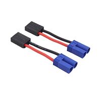 OliRC 2 pièces EC5 mâle à TRX Femelle connecteur Adaptateur avec 14awg 5cm câble (C112-2)