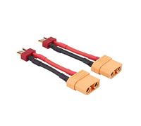 OliRC 2 pièces mâle Deans T Plug à Femelle XT90 Adaptateur connecteur avec 14awg 5cm câble (C102-2)