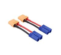 OliRC 2pcs mâle EC5 à Femelle XT90 Adaptateur connecteur avec 14awg 5cm câble(C106-2)