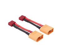 OliRC 2pcs Mâle XT90 à Femelle Deans T Plug Connecteur Adaptateur avec Câble 14awg 5cm (C100-2)