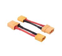 OliRC C98-2 Lot de 2 adaptateurs mâle XT60 vers femelle XT90 avec câble 14 AWG 5,1 cm
