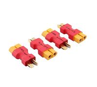 OliRC Lot de 4 connecteurs sans fils : XT60 XT-60 femelle vers Deans type T mâle (C13-4)
