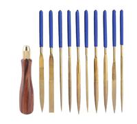 Olishing File Set Kuuleyn 11 Piece Set Metal File And Round Handle Diamond Coated Files For Glass Stone Plastic Polishing Grinding