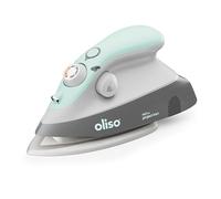 oliso M3Pro Mini fer à repasser à vapeur de taille compacte avec lumière LED pour textiles, vêtements, couture, matelassage et travaux manuels - 220 V/120 V, semelle à flux céramique diamant