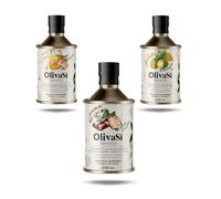 OLIVA SÍ - Lot de 3 Huiles d'Olive Extra Vierge Aromatisées (250 ml) | Gingembre & Miel, Crème de Cacao et Ananas | Huile d'Olive Extra Vierge Gourmet pour desserts, salades et finitions