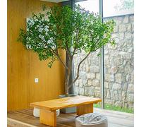 Olive artificiel 6ft, grand faux potage en silk olive arbre à cheval branches en bois ivre et fruits plante verte artificielle pour le bureau à domicile décoration de salon intérieur h 2,8 m / 9,1ft