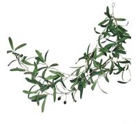 Olive artificielle pour feuilles de vigne avec baies, 150 cm, guirlande de verdure artificielle pour décoration de mariage, événements en plein air, tenture murale, décoration de printemps, rotin