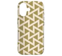 Olive Beige Brown Zigzag Triangle Arrow Earth Pattern Coque pour iPhone 17