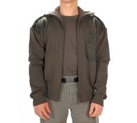 Olive Green Army Style Cardigan Sweater ,Vert,54
