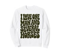 Olive Groovy J'aime Un Homme et Plusieurs Chevaux Sweatshirt