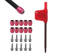 Olive Head Set pour freins SRAM StealthamaJig - Raccord rapide Olive et Pin pour tuyau d'huile - 10 aiguilles à huile en acier inoxydable - Inserts de connecteur olive pour tuyaux de frein de vélo
