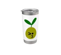 Olive Kawaii Gobelet isotherme en acier inoxydable double paroi