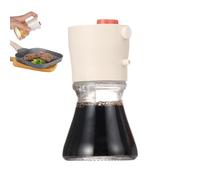 Olive Oil Dispenser-Glass Oil and Vinegar Dispenser Bottles, Kitchen Needs Labels Cooking Fat, 2 in 1 Olive Butter Transparent Bottle for Kitchen Air Fryer, Precise No Drip Spout, Multi Color